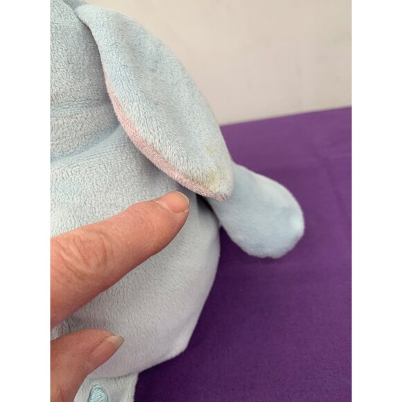 Disney Baby Eeyore Rattle 9 Inch Plush Stuffed Animal Blue Purple Embroidered Fa - Picture 6 of 13